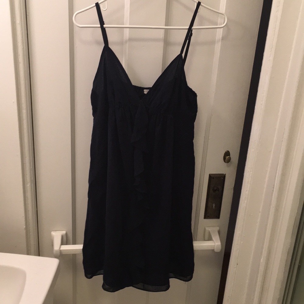 Anthropologie Navy slip dress